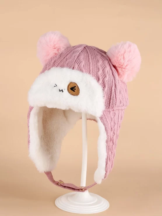 Toddler Girls Casual Cartoon Decor Hat - Image 3