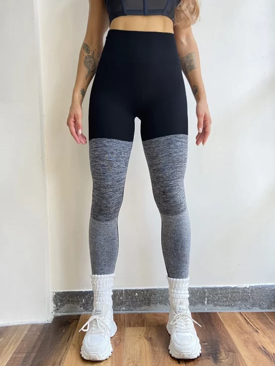 Wide Band Waist Seamless Breathable Sports Leggings - Image 2