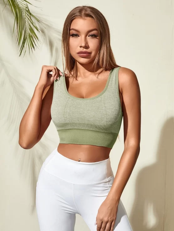 High Support Seamless Backless Sports Bra - Image 5