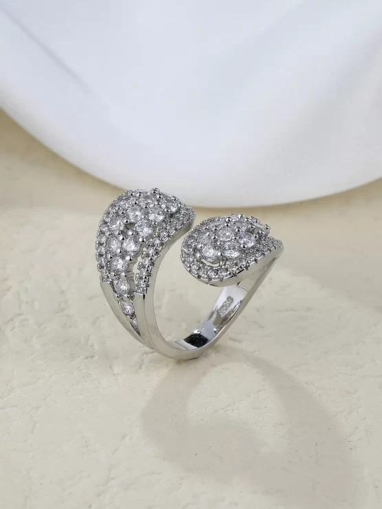 Rhinestone Glamorous Wrap Decor Ring - Image 2