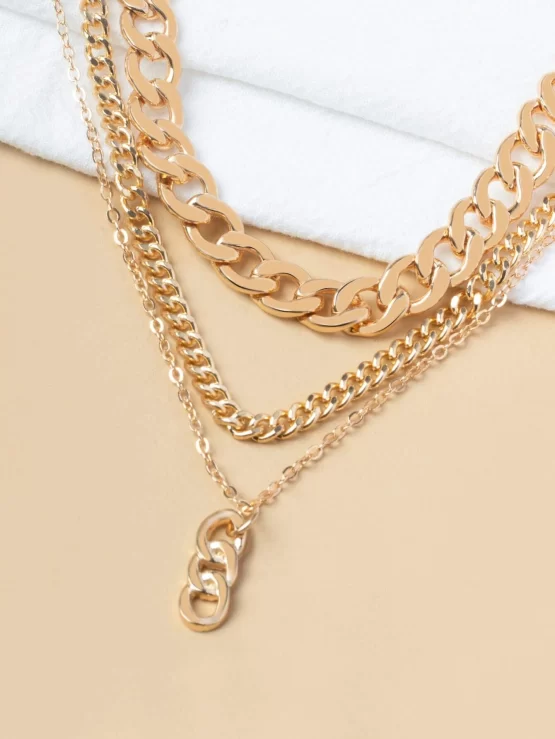 Chain Fashionable Charm Layered Necklace - Image 3