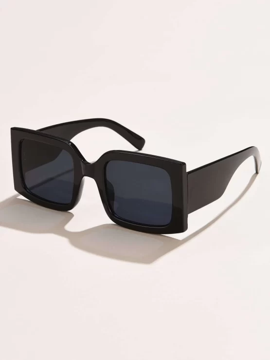 Square Casual Black Frame Fashion Glasses - Image 2