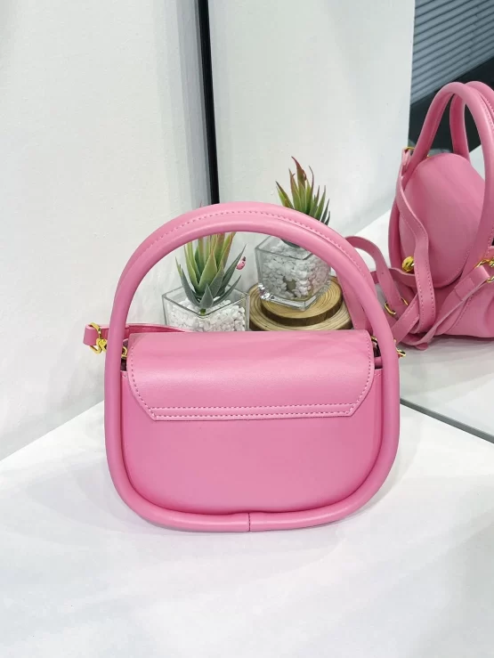 Mini Round Adjustable Decor Flap Saddle Bag - Image 2