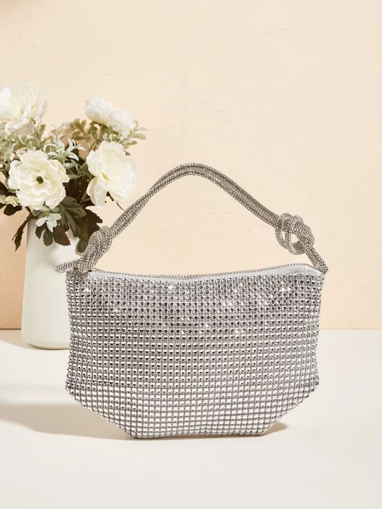 Rhinestone Glamorous Decor Hobo Bag - Image 2