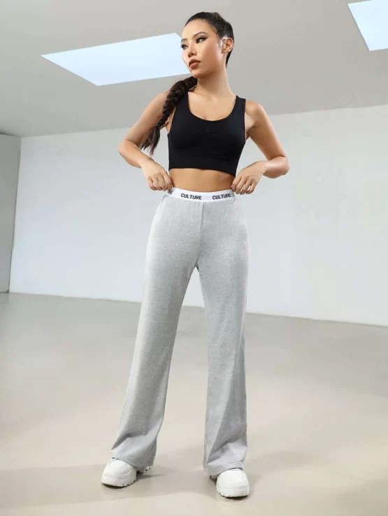 Letter Tape Sports Waist Pants - Image 2
