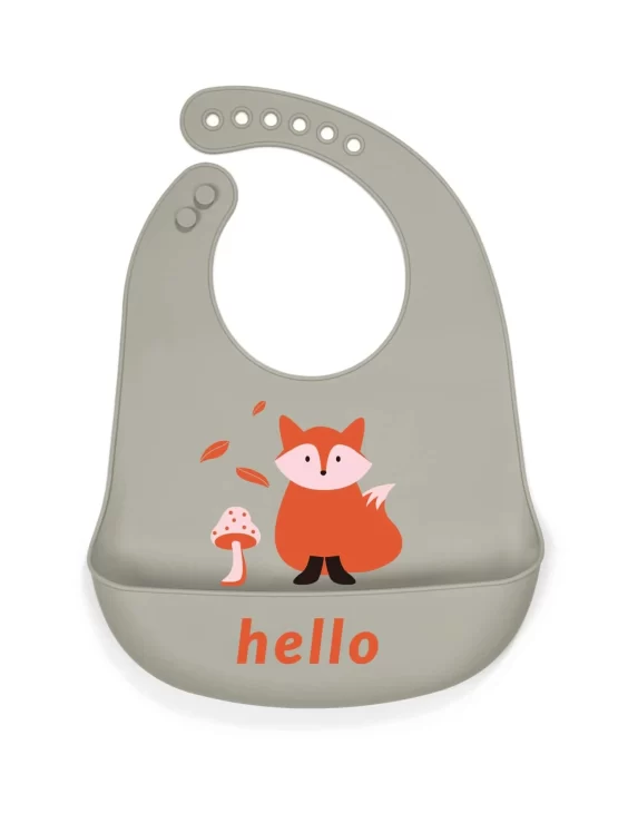 One Piece Baby Cartoon Fox Pattern Bib - Image 2