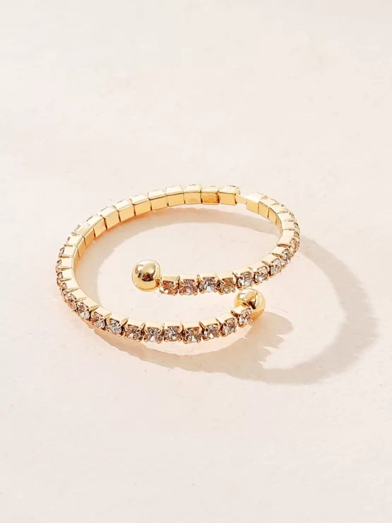 Rhinestone Glamorous Glass Toe Decor Ring - Image 3