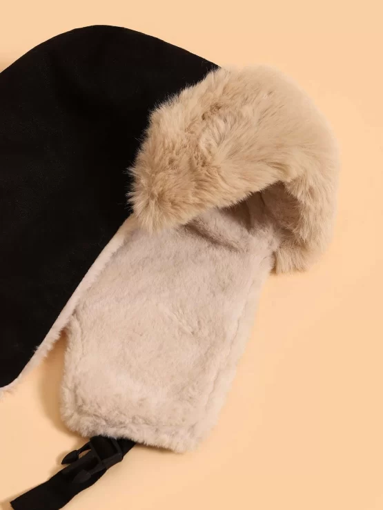 Kids Fleece Lined Casual Trapper Decor Hat - Image 5