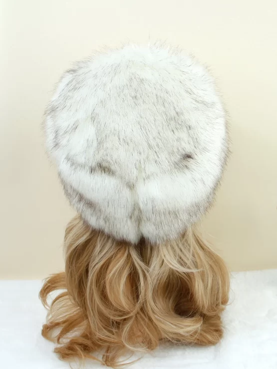Two Tone Plain Casual Fuzzy Fedora Hat - Image 2