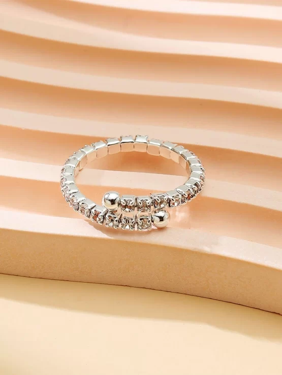 Rhinestone Glamorous Glass Toe Decor Ring - Image 5