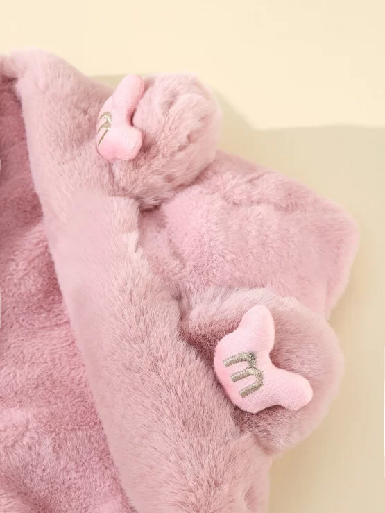 Toddler Girls Ear Decor Beanie With Scarf - Image 3