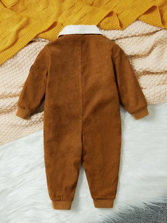 Baby Patch Detail Thermal Sleeve Jumpsuit - Image 3