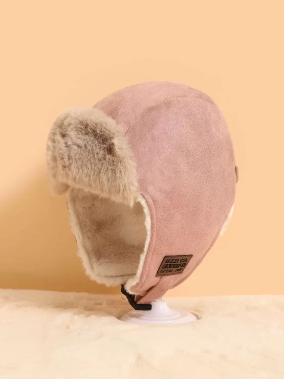 Kids Fleece Lined Casual Trapper Decor Hat - Image 2