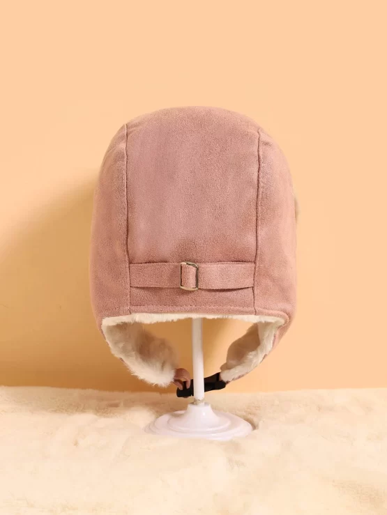 Kids Fleece Lined Casual Trapper Decor Hat - Image 3