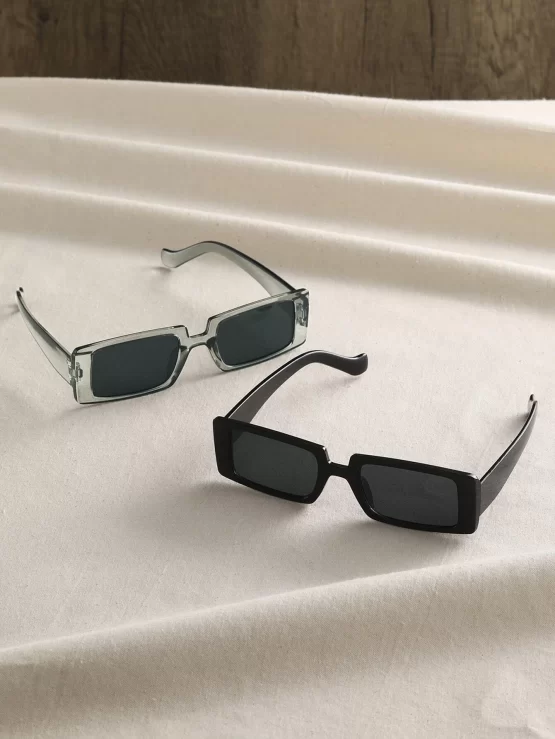 Two Pairs Square Frame Fashion Sunglasses - Image 3