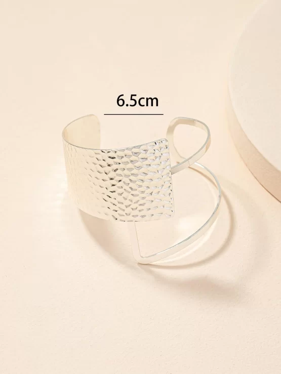 Geometric Fashionable Design Cuff Bangle - Image 5