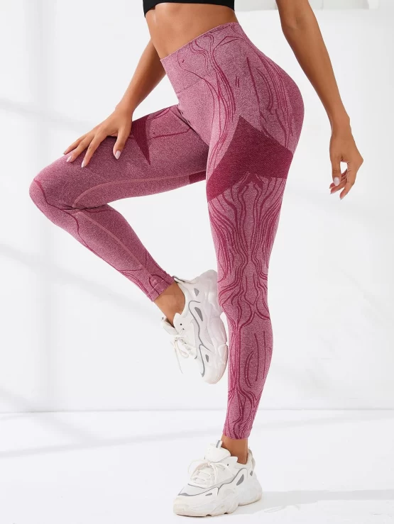 All Over Print Wideband Waist Sports Leggings