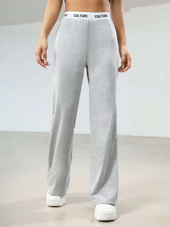 Letter Tape Sports Waist Pants