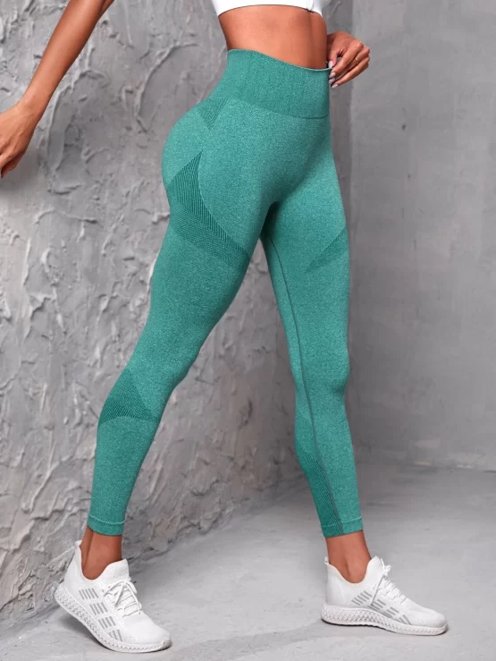 Seamless Wide Band Waist Scrunch Butt Sports Leggings