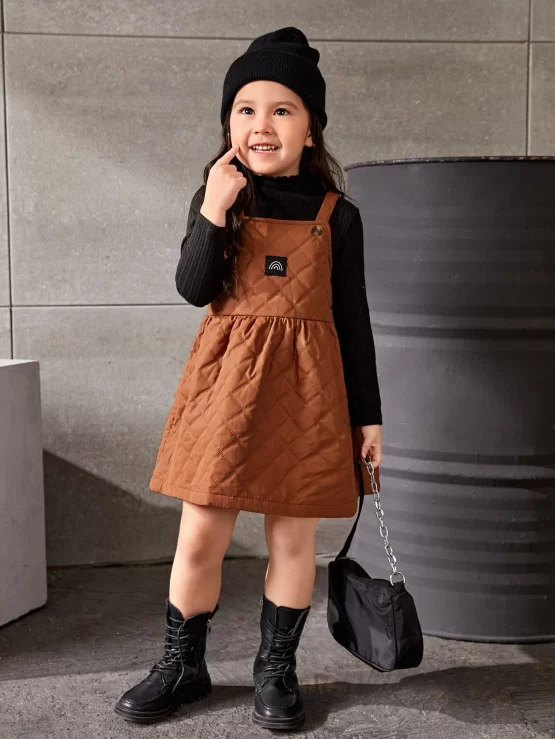 Toddler Girls Rainbow Patched Cami Dress