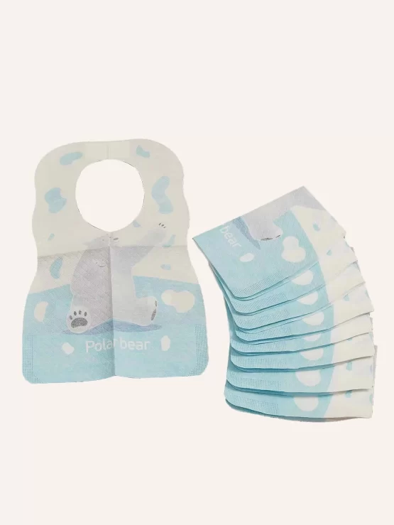 Ten Pieces Baby Cartoon Graphic Disposable Pattern Bib