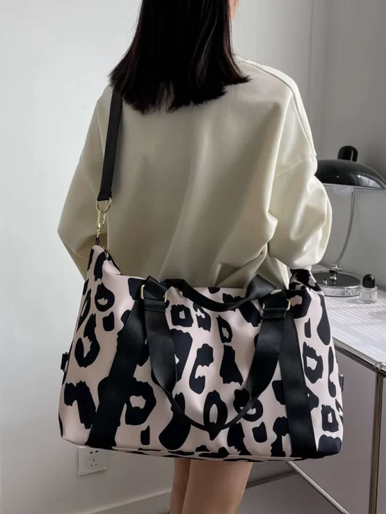 Leopard Drawstring Pattern Training Bag