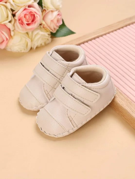 Baby Stitch Detail Hook-and-loop Fastener Strap Skate Shoes