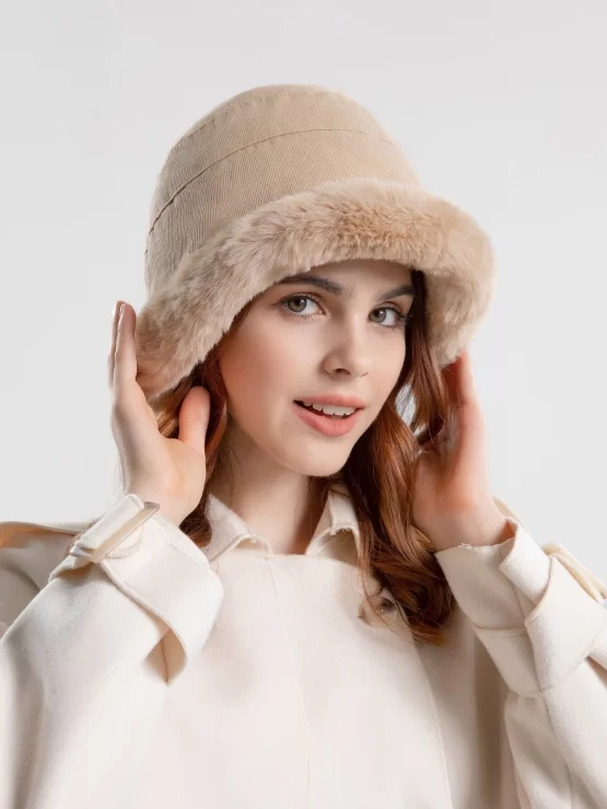 Fluffy Plain Casual Fashionable Bucket Fedora Hat