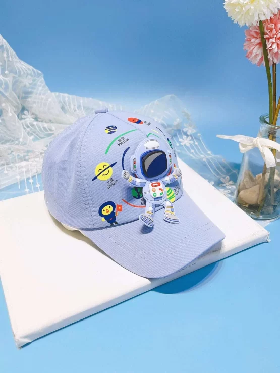 Kids Cartoon Casual Astronaut Baseball Cap - Image 2