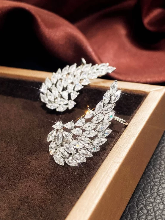 Cubic Glamorous Zirconia Decor Earrings - Image 2