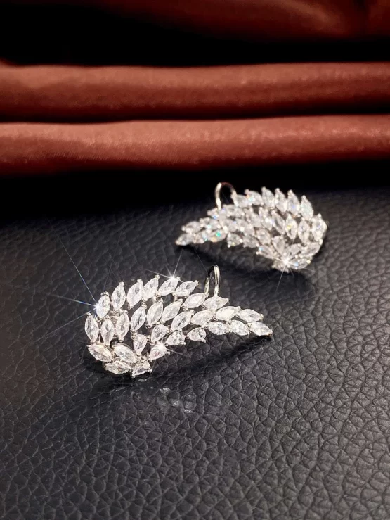 Cubic Glamorous Zirconia Decor Earrings - Image 3