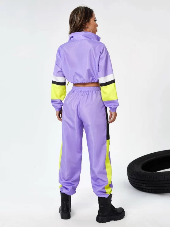 EZwear Color Block Half Zip Jacket & Jogger Pants - Image 2