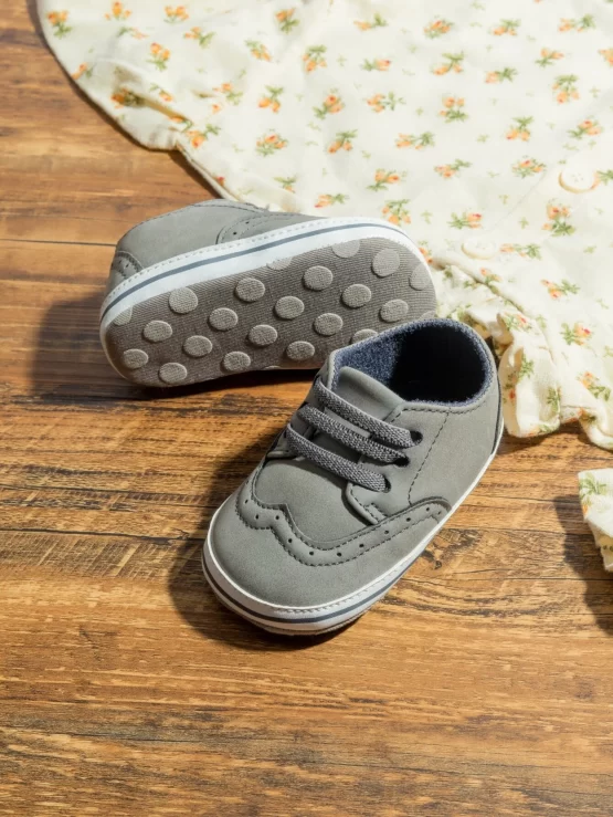 Baby Lace-up Teddy Lined Front Sneakers - Image 3