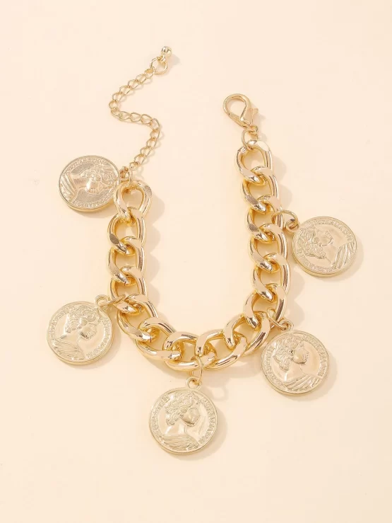 Australian Fashionable Coin Charm Bracelet - Image 3