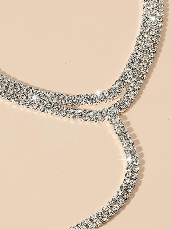 Glamorous Glass Rhinestone Decor Necklace - Image 3