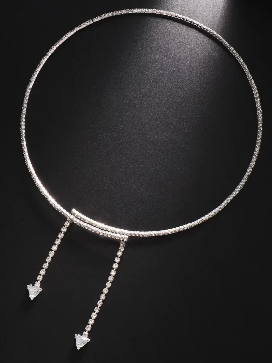 Rhinestone Glamorous Cuff Decor Choker - Image 2
