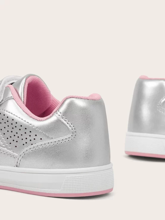 Girls Metallic Hook-and-loop Fastener Skate Shoes - Image 3