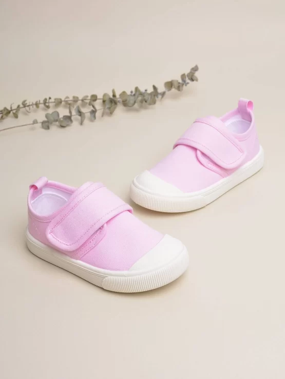 Girls Hook-and-loop Fastener Canvas Shoes - Image 2