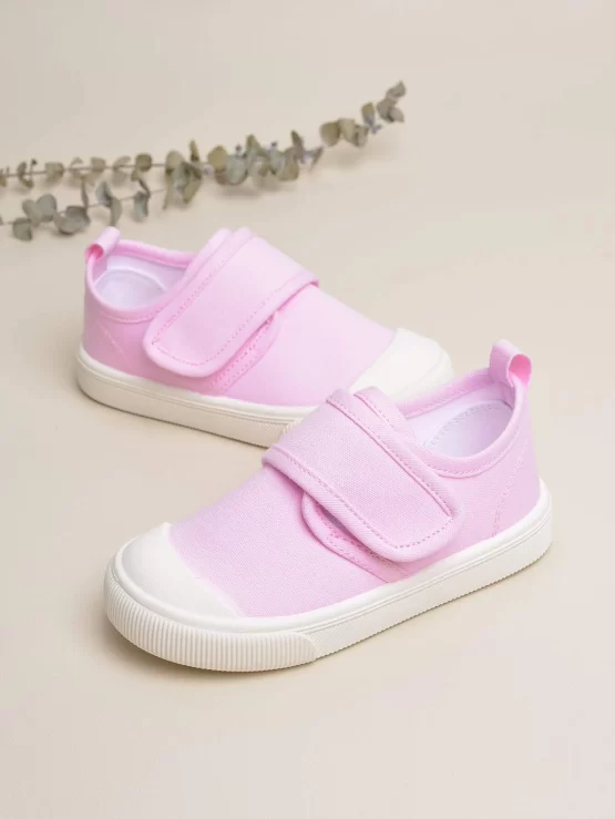 Girls Hook-and-loop Fastener Canvas Shoes - Image 3
