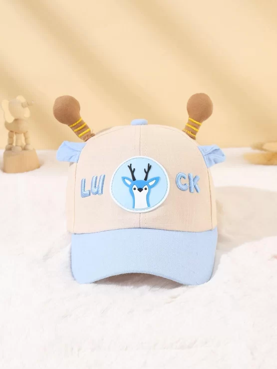 Toddler Kids Letter Embroidery Cartoon Ear Decor Baseball Cap - Image 2