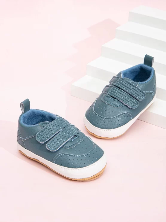 Baby Boys Plain Stitch Detail Skate Shoes - Image 3