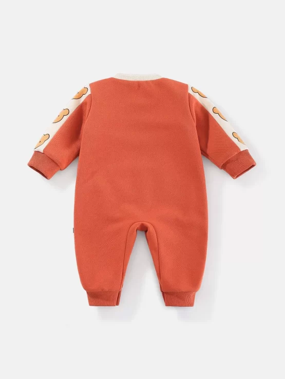 Peninsula Baby Baby Cartoon Kangaroo Pocket Graphic Jumpsuit - Image 3