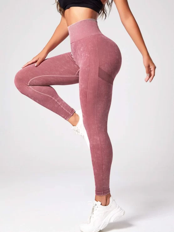 Tie Dye Long Tummy Control Sports Leggings - Image 8
