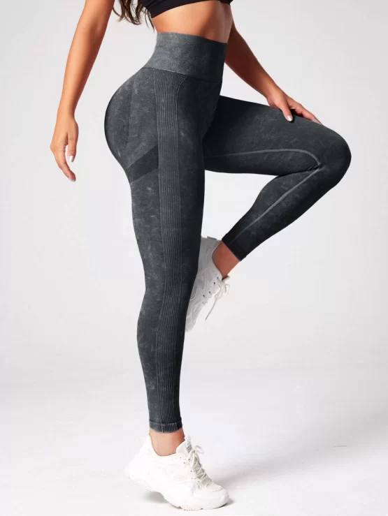 Tie Dye Long Tummy Control Sports Leggings - Image 10