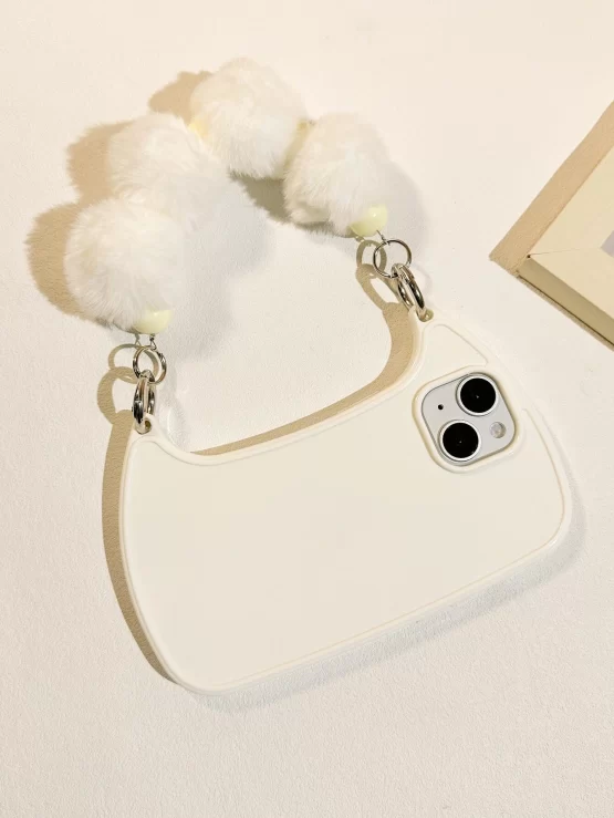 Bag Design Phone Case With Plush Lanyard - Image 2