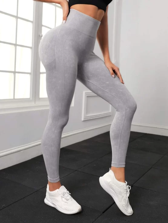 Tie Dye Long Tummy Control Sports Leggings - Image 4