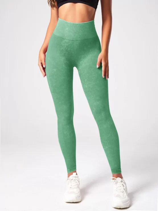 Tie Dye Long Tummy Control Sports Leggings - Image 7