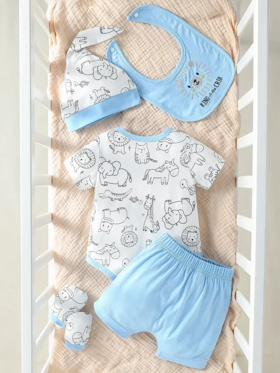 Baby Cartoon Graphic Bodysuit & Shorts - Image 3