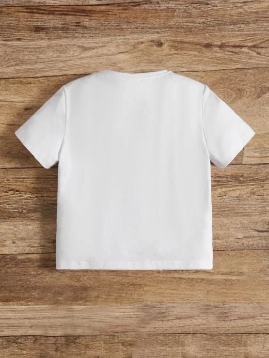 Toddler Boys Cartoon & Letter Graphic Tee - Image 2
