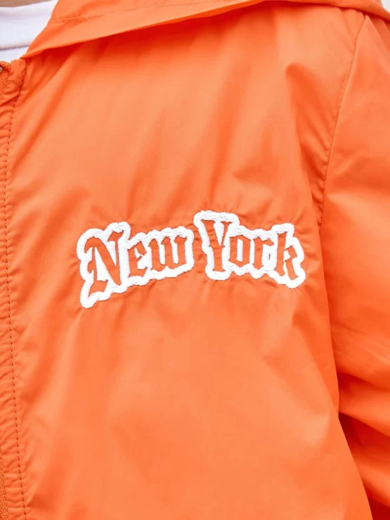 Toddler Boys Letter Graphic Zip Up Hooded Jacket - Image 3